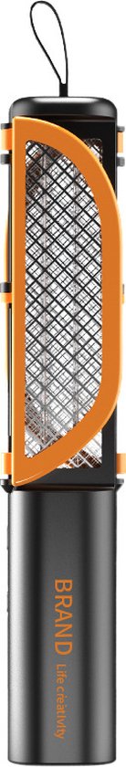 2-in-1 Muggenmepper - USB Oplaadbaar - UV-lamp Zwart/Oranje