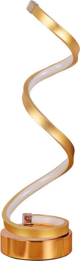 Elegantie verlicht- Dimbare LED Tafellamp met Spiraalvormig Design - Perfect voor Elk Interieur-Duurzaam, Stijlvol, Aanpasbaar
