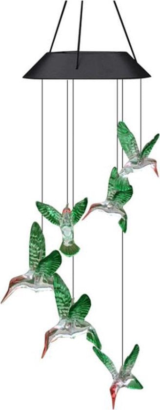 windgong - prachtige set van kolibries / hummingbirds die s 'avonds een mooie licht effect geeft.