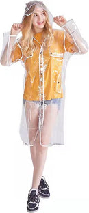 TDR-Transparante regenjas met reflecterende rand- One size