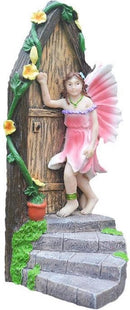 TDR tuinbeeld elfje klopt op de deur - tuindecoratie