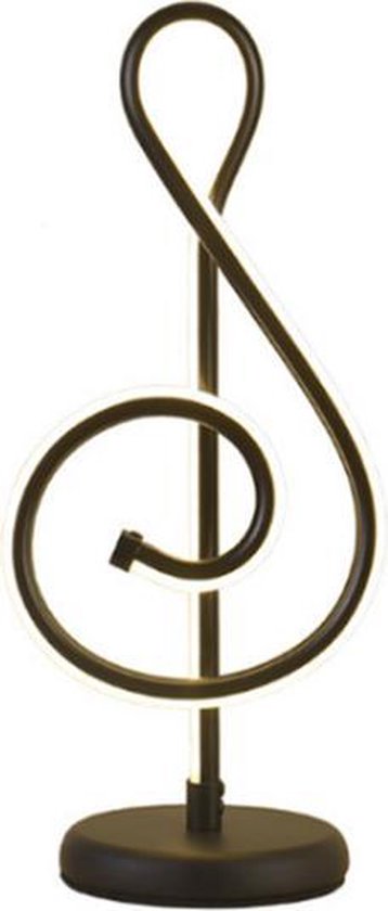 Xtraworks-Minimalistische Bureaulamp Muzieknoot Zwart