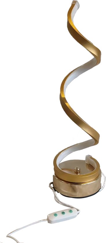 Elegantie verlicht- Dimbare LED Tafellamp met Spiraalvormig Design - Perfect voor Elk Interieur-Duurzaam, Stijlvol, Aanpasbaar