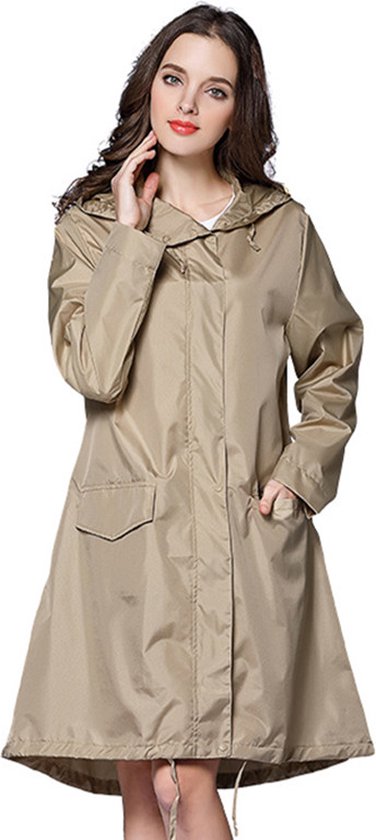 Opvouwbare waterdichte regenjas met draagtas - Kaki