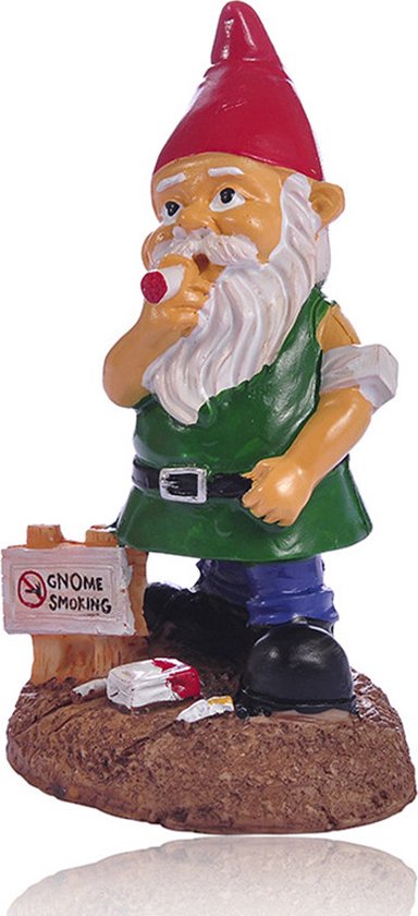 Unikorf Tuinkabouter: Verboden rooksymbool 8.5x7.2x14CM