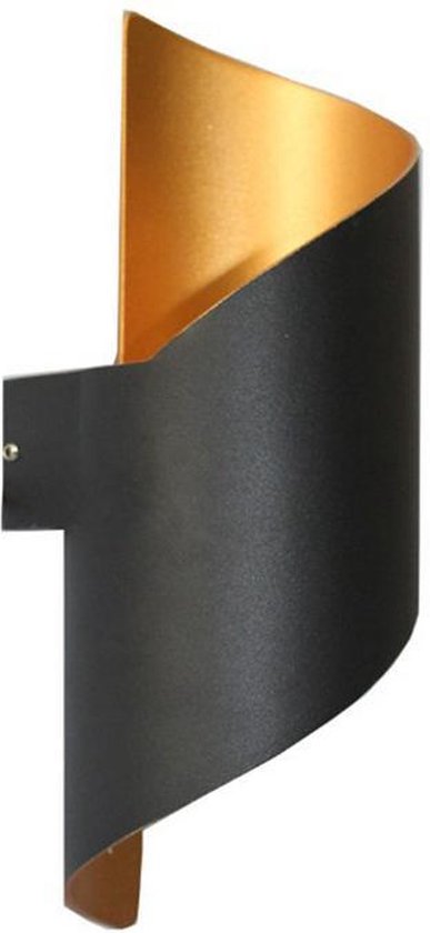Xtraworks - Moderne Wandlamp - Voor binnen of buiten - LED - Zwart en bronzkleurig