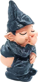 Ondeugende tuinkabouter - Tuindecoratie 6x5x12cm