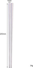 5 Paar Roestvrijstalen Vierkante Chinese Eetstokjes