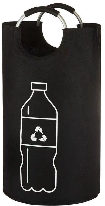 Zwarte Oxford doek ring handvat bedrukte fles 90L met handvat 38*79CM volledige ring handvat