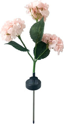 zonne-energie Hortensia Terraslamp voor Sfeervolle Buitenverlichting -Met dag en nacht sensor-IP55-75,5 cm hoog-roze