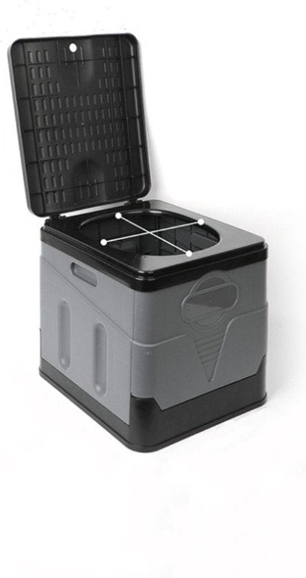 Opvouwbaar toilet- Camping Toilet -grijs (inclusief 12 sets accessoires)