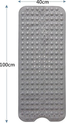PVC Antislip Badmat met Zuignappen - 100x40CM - Grijs