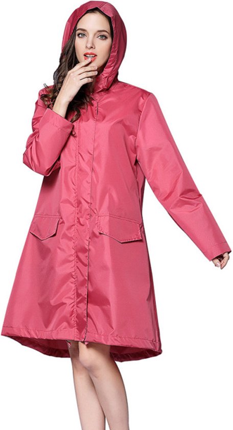 Unikorf Regenjas Opvouwbaar Waterdicht + Tas, Perzikroze