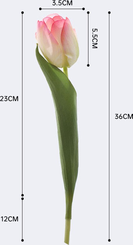 10x Realistische Kunst Tulpen - Duurzaam en Onderhoudsvriend