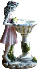 Bloemenelfje Tuinbeeld - Zonne-energie Lamp 17x12x29 cm