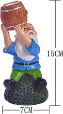 Vrolijke Tuinkabouter met Wijnvat - Weerbestendig Tuinbeeld