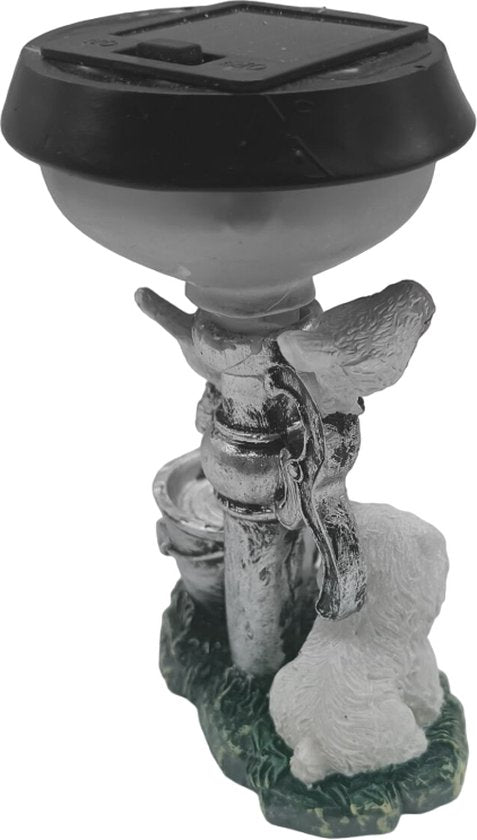 Solar Tuinlamp met Welkomsemmer en Hond - Zonne-energie