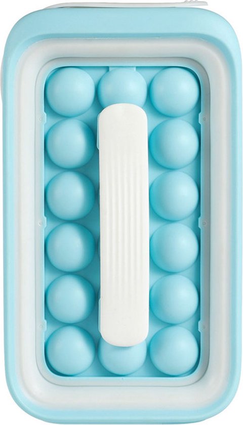 Duurzame ijsblokjesvorm - 36 hemelsblauwe blokjes