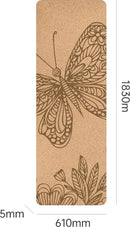 Yogamat kurk TPE 183x66x0,5 cm - biologisch afbreekbaar