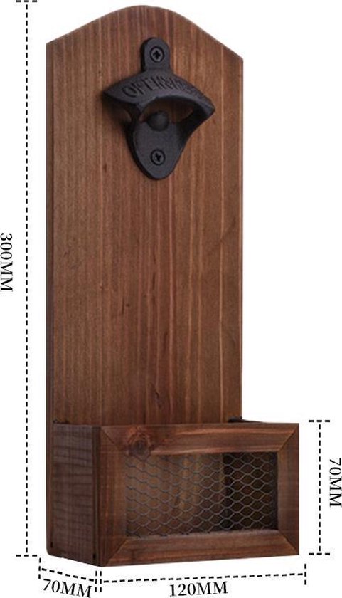 Bieropener muur met opvangbak - Voor binnen en buiten