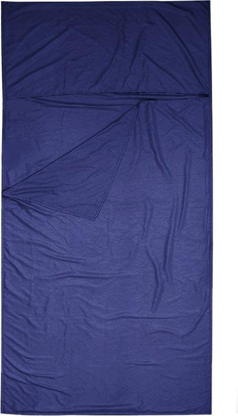 TDR-Draagbare slaapzak hoes-binnenvoering voor slaapzak- met opbergzak-marineblauw 115*210cm