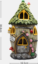 Zonne-energie lamp - Harsmateriaal - Bloemenhuisje - Krachti