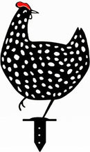 TDR - decoratief Acryl kunststof silhouetten van kip op stok voor in de tuin,  5 delig