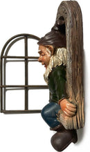 Charmante tuinkabouter met witte baard - 14,5x15x8cm