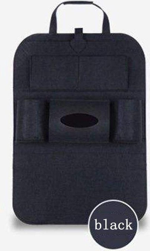 2 STUKS Auto Achterbank Opbergtas -Organisator -Multi-Pocket Reizen Opbergtas voor fles , tablets, Telefoon enTissue -zwart