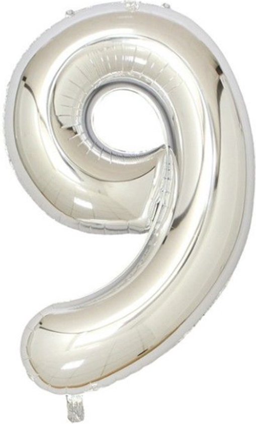 Digitale Zeemeermin Ballon Set 9 jaar - Kinderfeestje