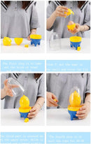 Handmatige multifunctionele eierklopper- eiwit en eigeel mixen-blauw