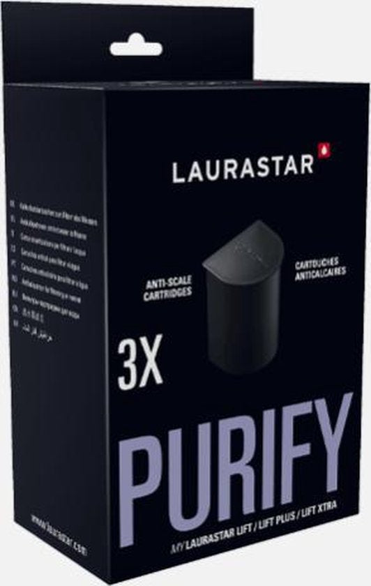 Laurastar SO PURE - PURIFY waterfilterpatroon filter 3 stuks anti kalk stoom strijkijzer strijksysteem antikalk navullingen