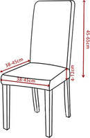 2 Stuks Stoelhoezen Eetkamerstoelen Stretch- imitatie leer-Waterdicht--cream