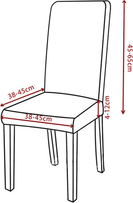 2 Stuks Stoelhoezen Eetkamerstoelen Stretch- imitatie leer-Waterdicht--cream
