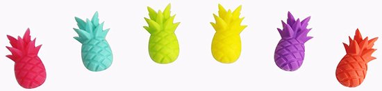12x Ananas Glasmarkers – Vrolijke Siliconen Glasversiering