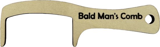 Grappige Kale Mannen Kam en Borstel Set – 17 cm Kam & 19,5 c