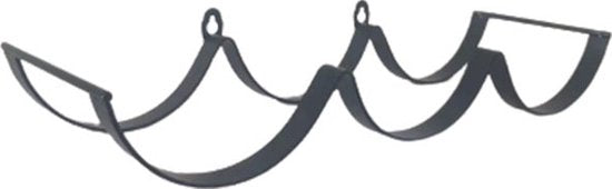 Merkloos golven toiletpapierhouder, zwart 35x11.5x7.5CM