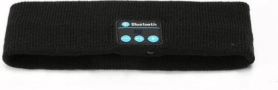 Sport hoofdband met Bluetooth - Geïntegreerde afneembare speakers (koptelefoon functie) - Oplaadbaar via USB - Afspelen Muziek - Bellen - Zwart