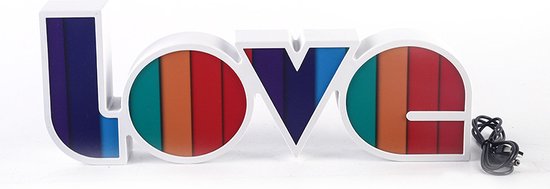 LED LOVE letterlamp - USB/batterij, kleurrijk