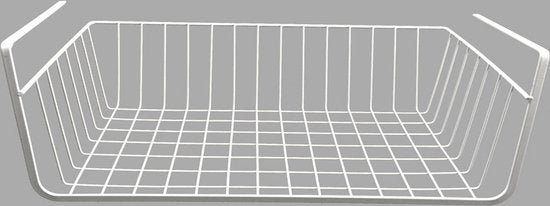 2stuks Multifunctionele Hangmand - Extra Opbergruimte voor Onder Planken 40*23*13.5cm-wit