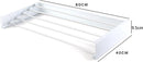 Slim Inklapbaar Wanddroogrek - Ruimtebesparend Wasrek - Hangend Uitklapbaar Rek-80cm Drooglengte-wit