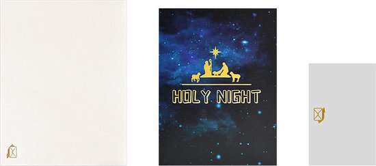 3D Kerstkaart Heilige Nacht – Luxe Pop-Up Kaart met Kerststal en Envelop
