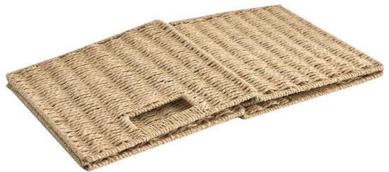 Rotan Opbergdoos 33x33x33 cm – Opvouwbare Decoratieve Mand – Stevige Rieten Opbergbox – 35L – Natuurlijk – Voor Woonkamer, Slaapkamer & Kast