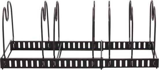 Unikorf Verstelbaar Pannen‑ & Dekselhouder voor 6 pannen