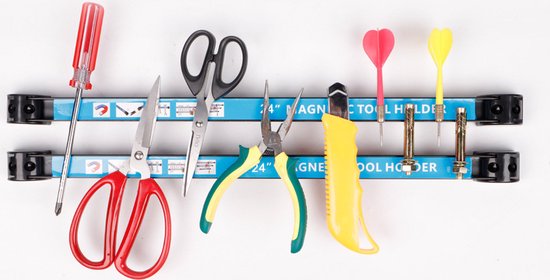 2 stuks Magnetische Gereedschapshouder - opbergsysteem-Sterke Opslagstrip voor Werkplaats en Garage-Draagkracht tot 10 kg-65x2.4cm
