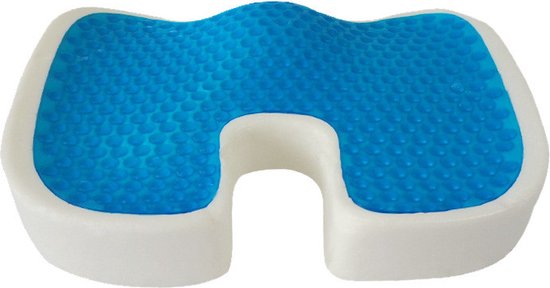 TDR-gelkussen ademend net-inclusief wasbare hoes – zitkussen – Zwangerschapskussen-honingraatstructuur-Zwart 45x35x7cm