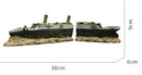 Scheepswrak Ornament - Aquarium Decoratie - 38,5 cm - Hars - Titanic Stijl