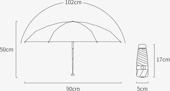 Opvouwbare Paraplu Pioenrozen - UV Bescherming - Compact