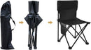 Campingstoel - Vouwstoel Visstoel – met gratis draagtas- zwart - Tot 150Kg - 41x41x72 zithoogte ca. 39cm
