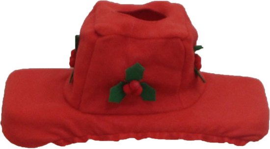 4-delige Kerstdecoratieset voor het Toilet-Toiletdecoratie met Kerstman-thema-Vrolijke Kerstsfeer met Santa-design-rood